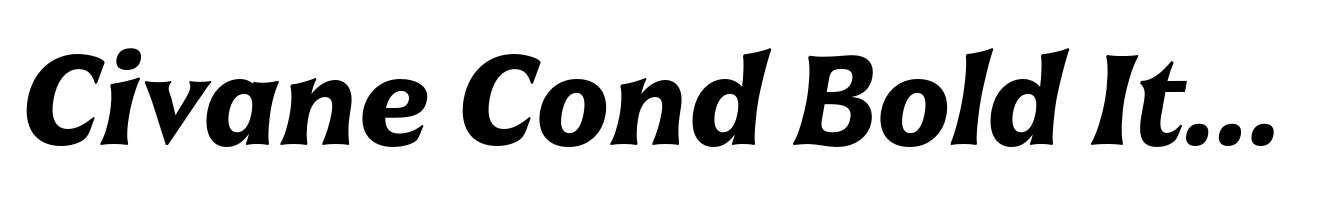 Civane Cond Bold Italic